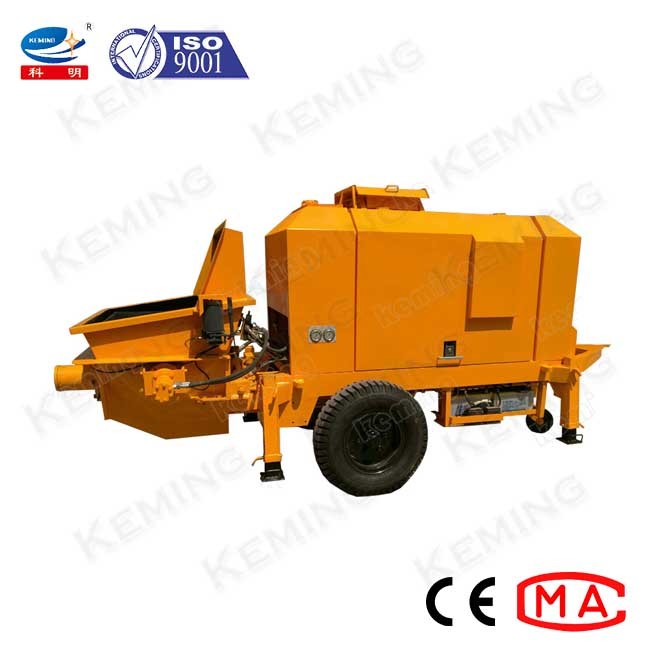 China Mobile Concrete Conveying Spray Hydraulic Concrete Pump For House Construction factory
