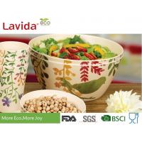 China Non Fragile Large Bamboo Salad Bowl Biodegradable Dishwasher Safe Tasteless Round Shape factory
