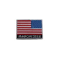 China 3.5 Velcro USA Style National Flag Badges With Any Size Shape Acceptable factory