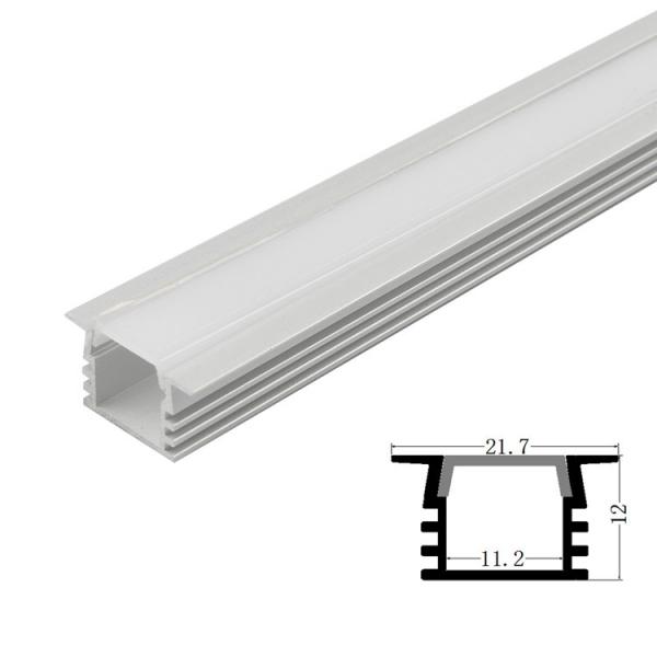 Quality 1612B Recessed LED Profiles & Extrusions With End Caps for sale