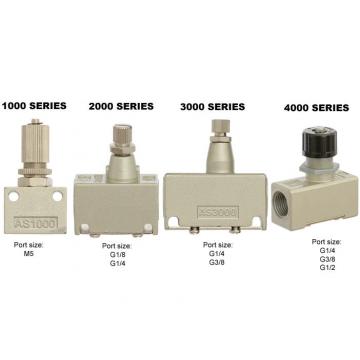 Quality AS SMC Type One Way Pneumatic Flow Control Valve , 1670L/min G1/4" Throttle for sale
