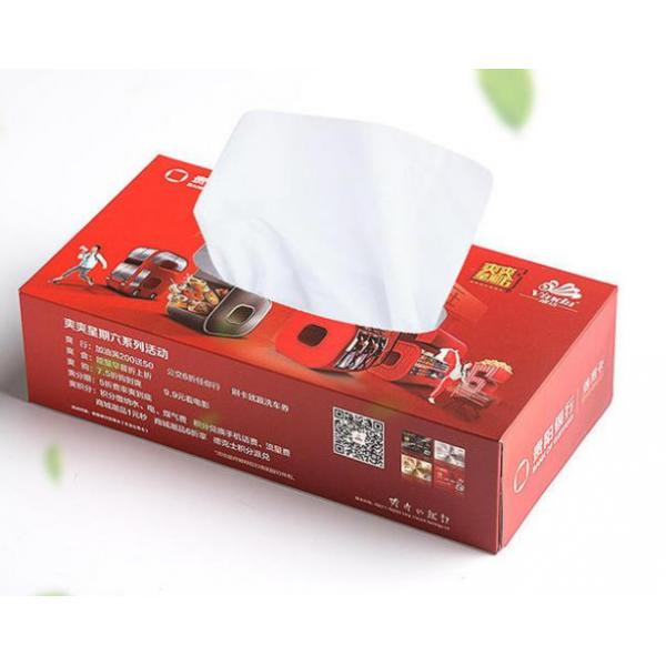 Quality PMS Custom Tissue Box Printing Paper Box 300 Gram Recycled Red for sale