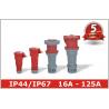 China Waterproof 16 32 63 125 Amp Industrial Socket Receptacle for IEC CEE Plugs factory