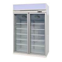 China R290 Glass Door Beer Refrigerator With 5PCS Adjustable Wire Shelves factory