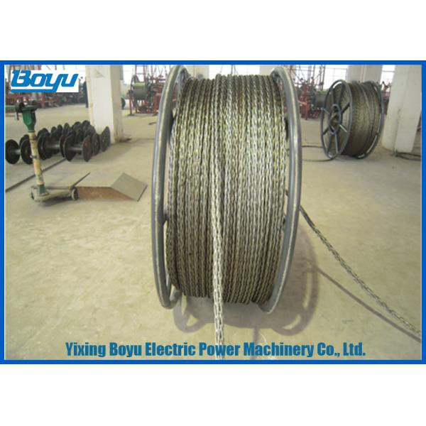 Quality 22mm Breakage Tension 320kN Anti twist Wire Rope Galvanized Steel High Voltage Line Stringing for sale