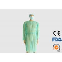 China 30g Disposable Medical Clothing , PP Coated PE Hospital Isolation Gowns factory