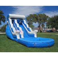 China Customized Size 0.55mm Summer Commercial Inflatable Slide With Pool factory