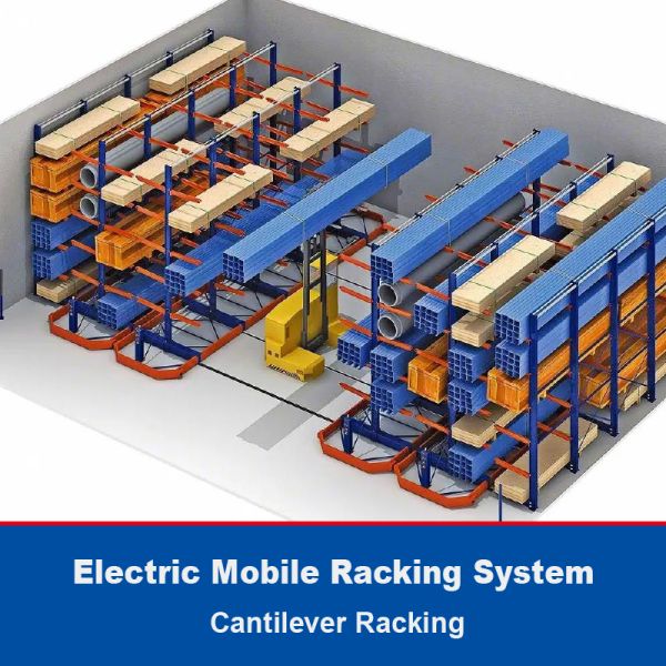 Heavy Duty Storage Cantilever Rack Electric Mobile Cantilever Racking ...