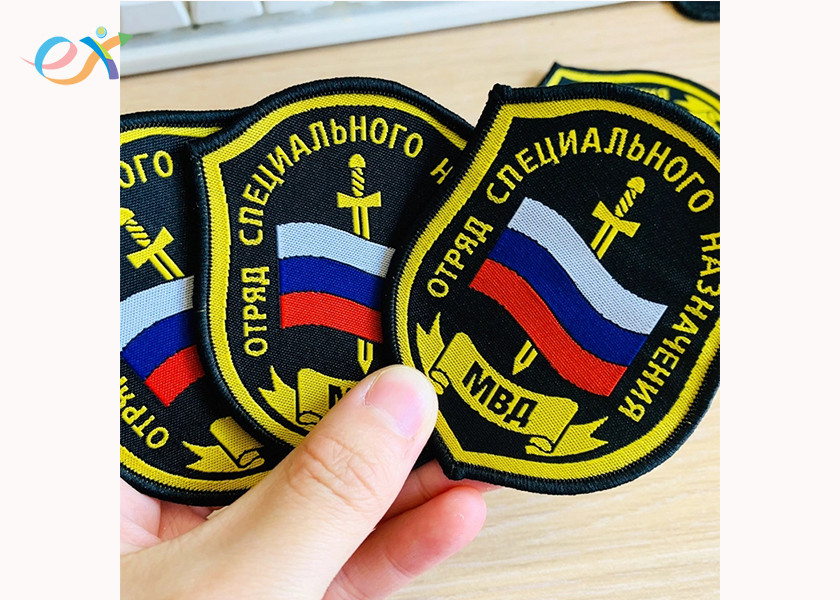 China Custom Military Uniform Patch US Army Embroidered Woven Patch With Merrow factory