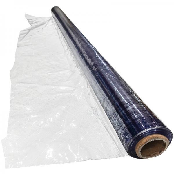 Quality 40kg Plastic PVC Printed Film Stretch 42PHR Blue Non Sticky For Packing for sale