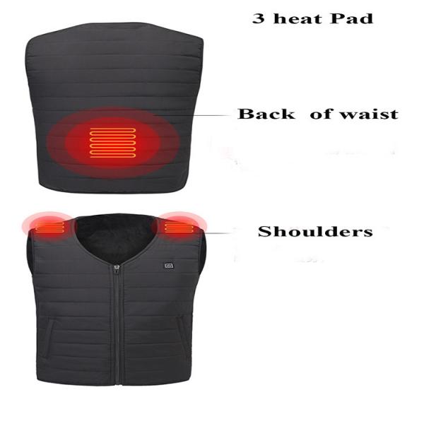 Quality Polyester Heated Waistcoat Adjustable Women Heated Massage Vest Electric Heating for sale