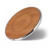 China 10w Desktop Round Wooden Wireless Charger , Iphone Wood Charger For Samsung Mobiles factory