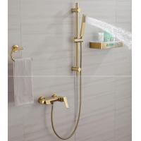China Simple Golden Gray Hot Cold OEM Copper Bathtub Faucet for sale
