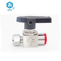 China AFK Hydraulic Stainless Steel Ball Valve 316 Double Ferrule Threaded 1000Psi for sale