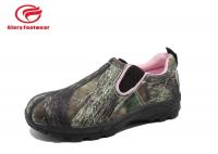 China Olive Green Army Summer Low Top Waterproof Hunting Boots Rubber Outsole Camouflage factory