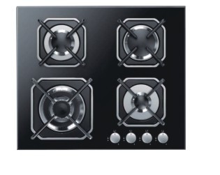 Quality Four Burners Gas Cooker Hob High Safety For Home Kitchen SS Surface Material for sale