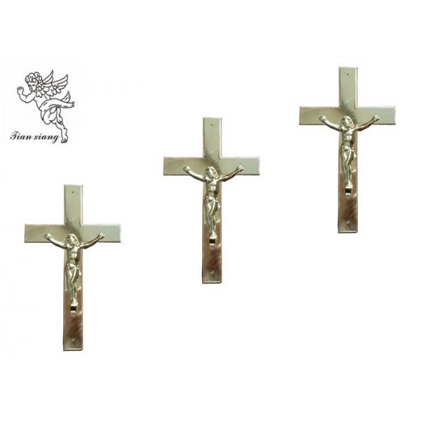 Quality Plastic Jesus Coffin Crucifix Pale Gold Size 24 × 14 Cm 200 Pcs / Ctn TX - Jesus for sale