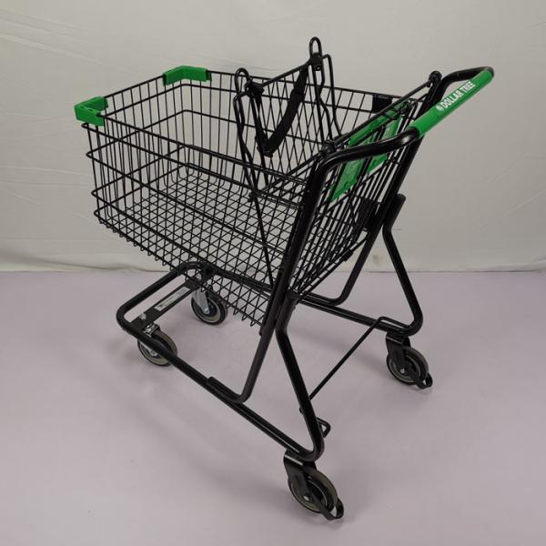 Quality Black Classic Lightweight Shopping Trolley Cart American Style 80L for sale
