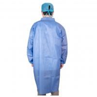 China CE Certificated Disposable Anti-Bacterial Protective Medical PP/SMS Long Lab Coat for sale