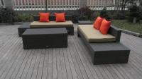 China Plastic Rattan Furniture Soft Set With 100x100x70cm Middle Sofa factory