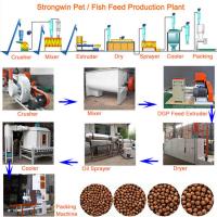 China Pet 200KG/H Fish Feed Production Process With Mesh Belt Dryer Adjustable for sale