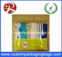 China Super Clear Soft plastic PVC Hook Bag / Slider Zipper PVC Hanger Bag For Clothing factory