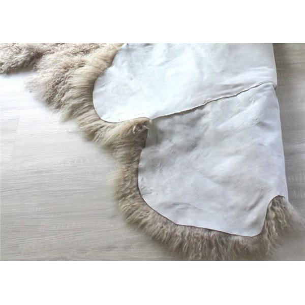 Quality 2 * 4 Feet Home Upholstery Mongolian Lamb Throw Blanket With Hide Pelt for sale