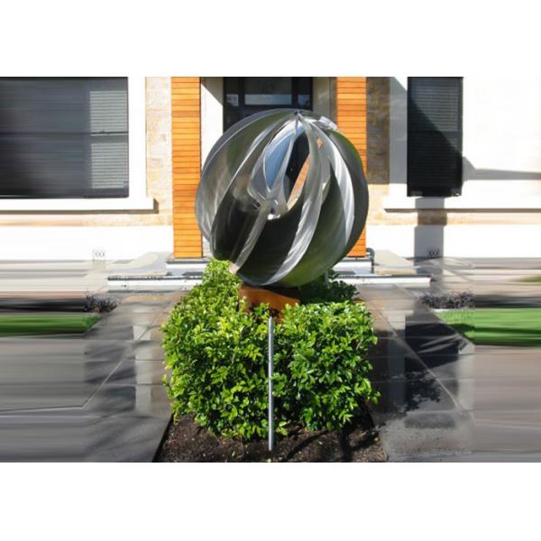 Quality Attractive Stainless Steel Sphere Sculpture / Contemporary Steel Sculpture for sale
