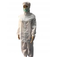 Quality Cleanroom ESD Safe Clothing Polyester Anti Static Jacket And Pants Class 1000 - for sale