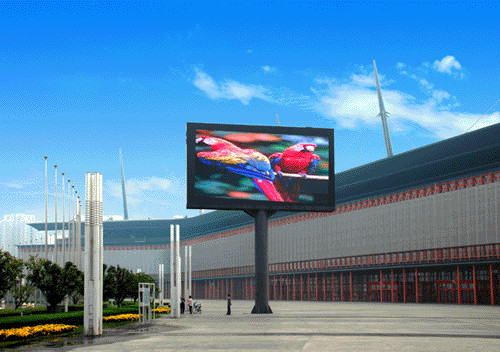 Quality Outdoor Fixed Full Color Led Screen 6000cd/sqm Brightness 2-3 Years Warranty for sale