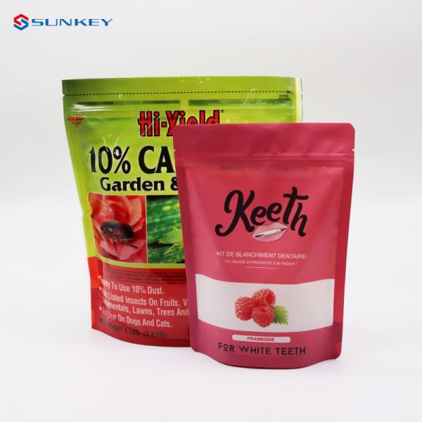 Quality Custom Printing Flat Bottom Laminated Food Packaging Poly Resealable Zipper Pouches for sale