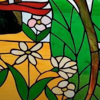 China Stained Glass Window Panel Colorful Decorative Glass OEM ODM For Building Wall Roof Church And Door factory