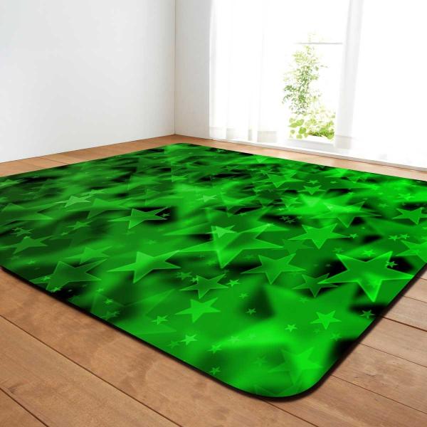 Quality Rectangle Star Pattern Living Room Dining Room Floor Mat Machine Washable for sale