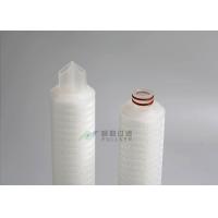 Quality Pleated PES Membrane 10 Inch Water Filter Cartridges With 0.2 Micron High Efficiency for sale