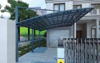 China Household Carport Aluminum Alloy Suspended Style Garage Car Parking Shed factory