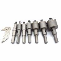 Quality 14mm-35mm Tungsten Carbide Tipped Hole Saw Drill Bit Set 7pcs Silver Color for sale