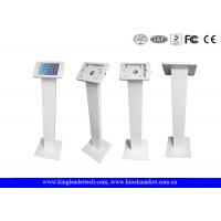 China White Tablet Kiosk Stand For Ipad 2/3/4/ Air / Pro , Commercial Tablet Holder 9.7 Inches factory