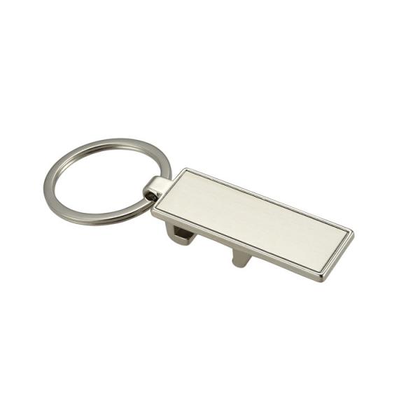 Quality Laser Engraving Metal Bottle Opener Rectangle Multifunction Keychain for sale