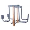 China outdoor fitness equipment park wood outdoor leg press machine factory