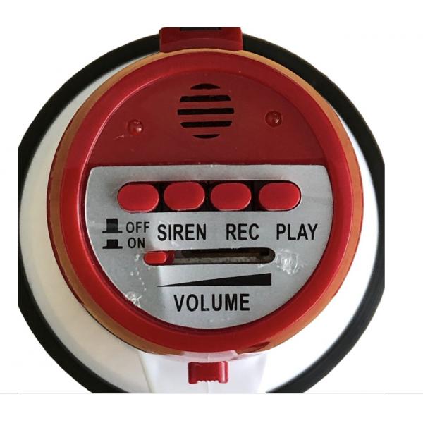 Quality 7in Lithium Battery Operated Bullhorn Plastic Mega Phone Record Voice TF Card for sale