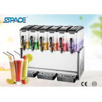 China Countertop Electric Fruit Juice Cooling Machine Six Tanks For Party / Cafeterias factory