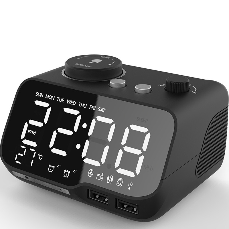 China FM AM Portable Clock Radio With Sleep Timer Alarm Multifunctional factory