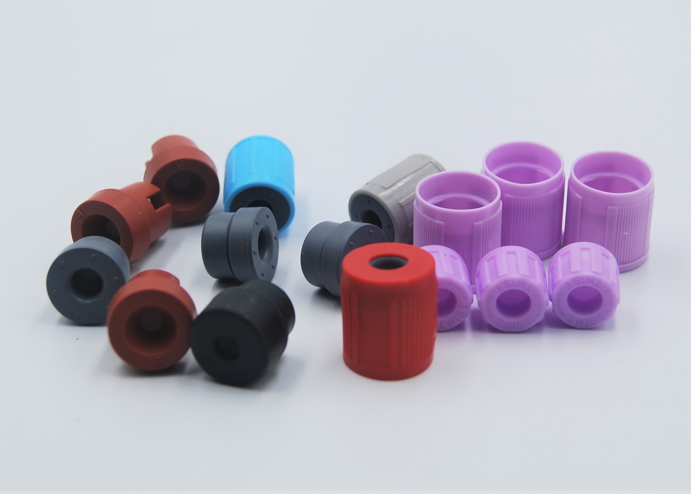 China Cap And Rubber Stopper For Vacuum Blood Collection Tube Component factory