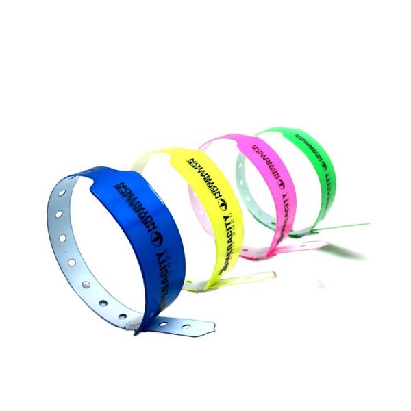 Quality Writable Rfid NFC Fabric Wristband UID Numbers 13.56MHz PVC With Logo Printing for sale