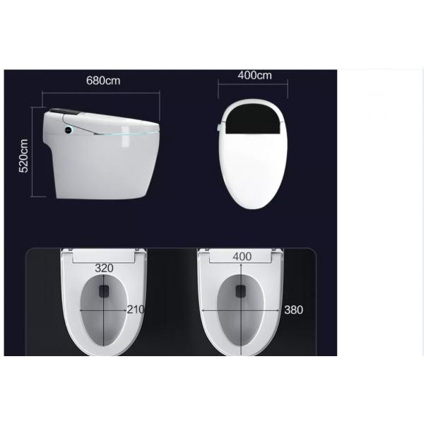 Quality Standard Height One Piece Smart Toilet Elongated 90mm PP Soft Closing for sale