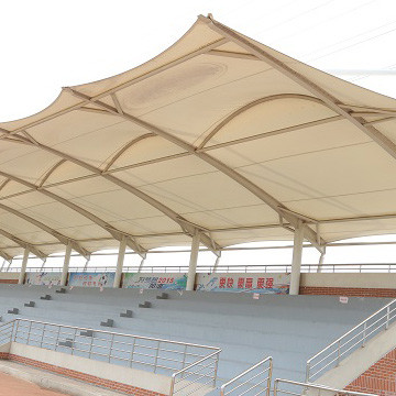China Q235B Tension Membrane Structure Architecture 0.36mm-0.6mm Roof Long Span factory