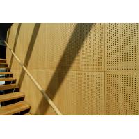 China Auditorium Melamine Surface Perforated Wood Sheets / Music Studio Acoustic Panels factory
