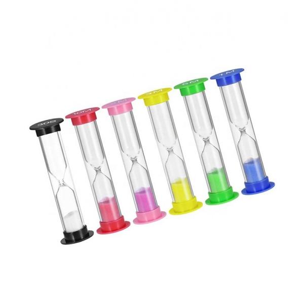 Quality 1 3 5 Minutes Plastic Hourglass Timers Color Customized For Brushing for sale
