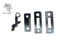 China Black / Silver Funeral Coffin Latch , Customized Adult Iron Coffin Lock factory