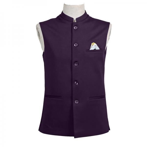 Quality Custom Business Casual Suit Jacket Cotton Silk Solid Waistcoat for sale